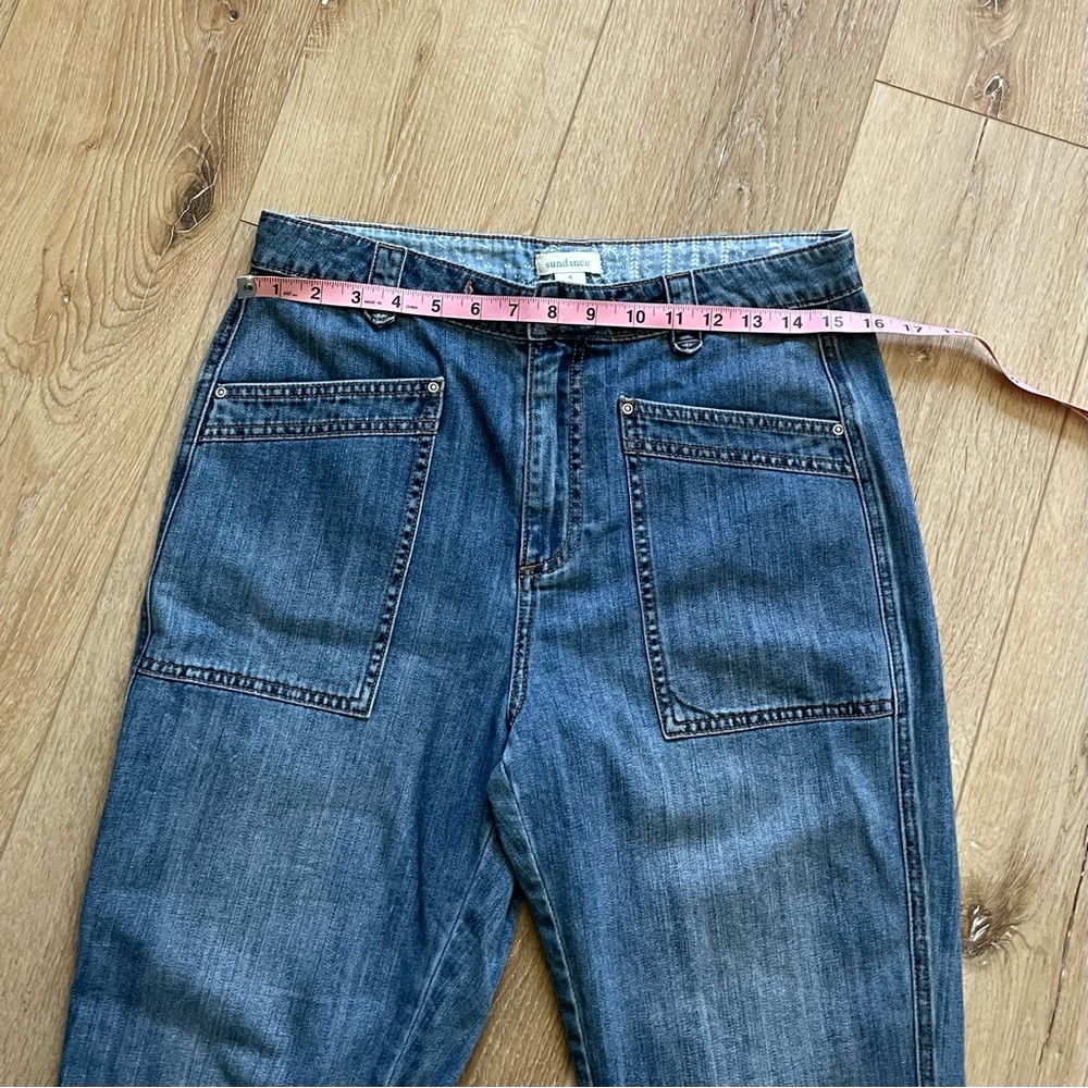 Sundance Women’s Blue Front Pocket Crop Jeans Size 4 Denim - Picture 6 of 8